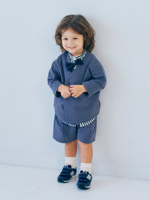 ♥♣♦単色タイルプリントバンドカラーシャツ　ネイビーブルー AOYAMA 【洋服の青山】バンドカラーシャツ 7分袖 メンズ 春夏 秋冬