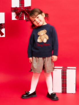 「アイテム（ローファー）」を使った、F.O.OnlineStoreさん（キッズ・90cm）の冬コーディネート