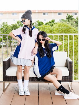 「アイテム（スニーカー）」を使った、F.O.OnlineStoreさん（キッズ・153cm）の夏コーディネート