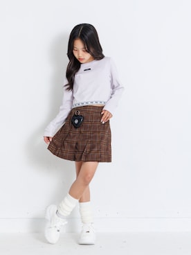 「アイテム（レッグウォーマー）」を使った、F.O.OnlineStoreさん（キッズ・140cm）の冬コーディネート