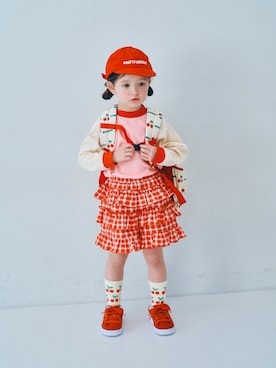 「p.premier（ピードットプルミエ）のアイテム（パンツ）」を使った、F.O.OnlineStoreさん（キッズ・110cm）の春コーディネート