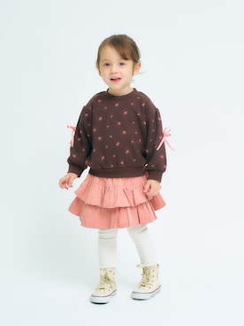 「アイテム（レギンス/スパッツ）」を使った、F.O.OnlineStoreさん（キッズ・90cm）の秋コーディネート