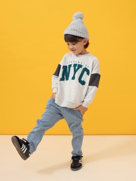 「アイテム（ニットキャップ/ビーニー）」を使った、F.O.OnlineStoreさん（キッズ・110cm）の冬コーディネート