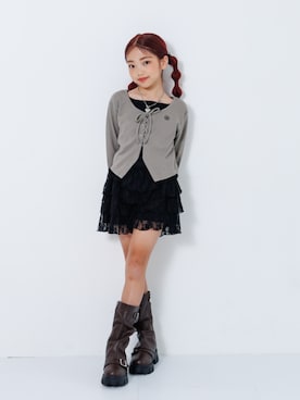 「アイテム（ブーツ）」を使った、F.O.OnlineStoreさん（キッズ・139cm）の秋コーディネート