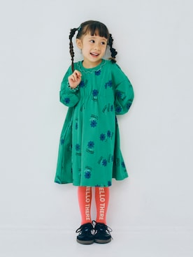 「アイテム（タイツ/ストッキング）」を使った、F.O.OnlineStoreさん（キッズ・110cm）の秋コーディネート