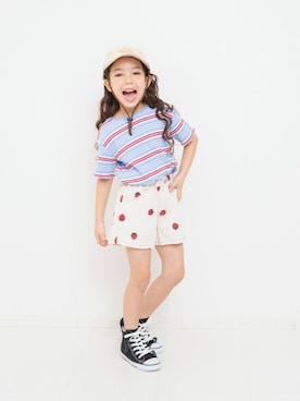 「BREEZE（ブリーズ）のアイテム（パンツ）」を使った、F.O.OnlineStoreさん（キッズ・110cm）の春コーディネート