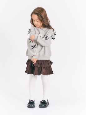 「アイテム（スカート）」を使った、F.O.OnlineStoreさん（キッズ・110cm）の秋コーディネート