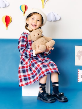 「アイテム（ワンピース）」を使った、F.O.OnlineStoreさん（キッズ・90cm）の秋コーディネート