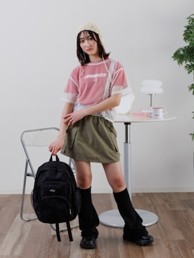 「アイテム（レッグウォーマー）」を使った、F.O.OnlineStoreさん（キッズ・153cm）の夏コーディネート