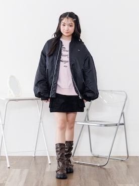 「アイテム（ブルゾン）」を使った、F.O.OnlineStoreさん（キッズ・153cm）の秋コーディネート