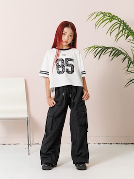 「アイテム（イヤリング）」を使った、F.O.OnlineStoreさん（キッズ・140cm）の夏コーディネート