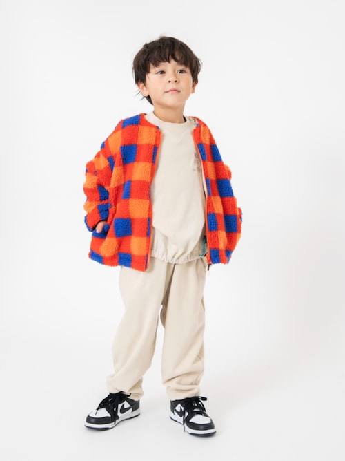 新品正規品ジャガードボアブルゾン　フリース　アウター秋冬 ジュニア対応ジャガードボアジャケット（ブルゾン）｜BREEZE