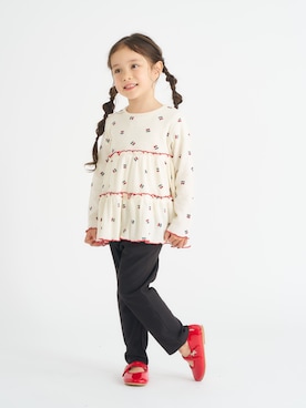 「アイテム（パンプス）」を使った、F.O.OnlineStoreさん（キッズ・110cm）の秋コーディネート