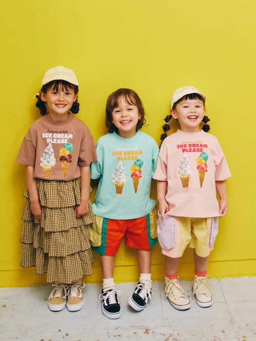 セール】【再入荷】どっちもちょーだいアイスグラフィック半袖Tシャツ