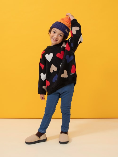 セール】【洗える/リンク】総柄バリエーションニット_ジュニア対応