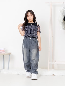 「algy（アルジー）のアイテム」を使った、F.O.OnlineStoreさん（キッズ・124cm）の春コーディネート