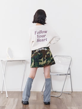 「アイテム（レッグウォーマー）」を使った、F.O.OnlineStoreさん（キッズ・157cm）の冬コーディネート