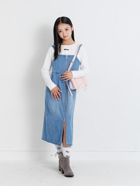 「アイテム（ワンピース/ドレス）」を使った、F.O.OnlineStoreさん（キッズ・154cm）の冬コーディネート