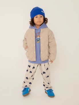 「アイテム（ニットキャップ/ビーニー）」を使った、F.O.OnlineStoreさん（キッズ・110cm）の秋コーディネート