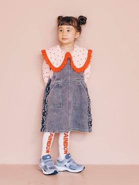 「アイテム（ジャンパースカート）」を使った、F.O.OnlineStoreさん（キッズ・110cm）の秋コーディネート