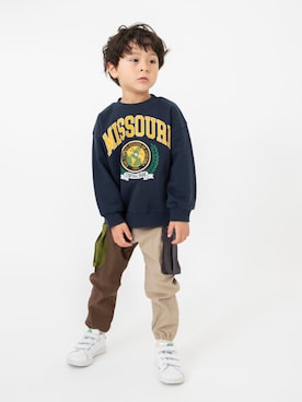 「アイテム（カーゴパンツ）」を使った、F.O.OnlineStoreさん（キッズ・110cm）の冬コーディネート