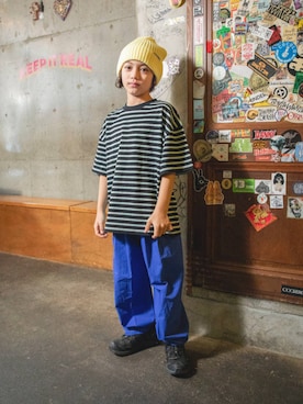 「BREEZE（ブリーズ）のアイテム（パンツ）」を使った、F.O.OnlineStoreさん（キッズ・125cm）の春コーディネート