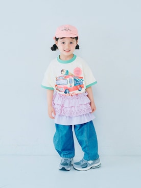 「p.premier（ピードットプルミエ）のアイテム」を使った、F.O.OnlineStoreさん（キッズ・110cm）の春コーディネート
