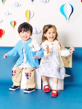 「アイテム（ワンピース）」を使った、F.O.OnlineStoreさん（キッズ・90cm）の秋コーディネート