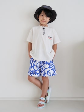「BREEZE（ブリーズ）のアイテム（その他パンツ）」を使った、F.O.OnlineStoreさん（キッズ・120cm）の夏コーディネート