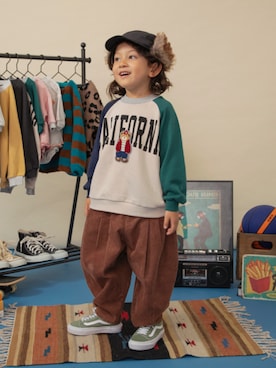 「アイテム（帽子）」を使った、F.O.OnlineStoreさん（キッズ・110cm）の秋コーディネート