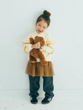 「アイテム（ワンピース/ドレス）」を使った、F.O.OnlineStoreさん（キッズ・110cm）の冬コーディネート