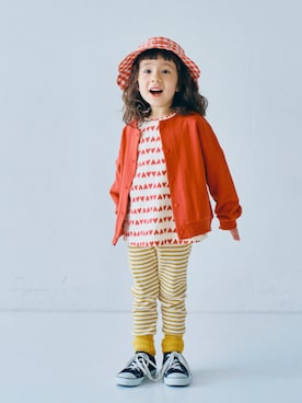 「p.premier（ピードットプルミエ）のイロチ買いしたいカラーリブソックス（ソックス/靴下）」を使った、F.O.OnlineStoreさん（キッズ・110cm）の夏コーディネート