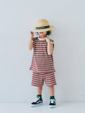 「靴下チラ見せ」｜「アイテム（パンツ）」を使った、F.O.OnlineStoreさん（キッズ・110cm）の春コーディネート