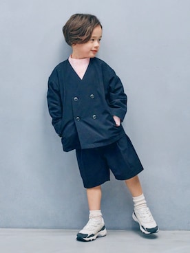 「アイテム（スーツパンツ）」を使った、F.O.OnlineStoreさん（キッズ・110cm）の冬コーディネート