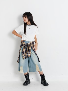 「アイテム（シャツ/ブラウス）」を使った、F.O.OnlineStoreさん（キッズ・141cm）の夏コーディネート