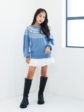 「アイテム（スカート）」を使った、F.O.OnlineStoreさん（キッズ・140cm）の秋コーディネート