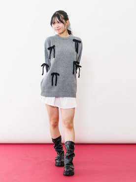 「アイテム（スカート）」を使った、F.O.OnlineStoreさん（キッズ・160cm）の秋コーディネート