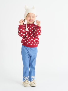 「アイテム（ニットキャップ/ビーニー）」を使った、F.O.OnlineStoreさん（キッズ・110cm）の冬コーディネート