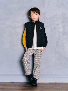 「アイテム（ベスト）」を使った、F.O.OnlineStoreさん（キッズ・110cm）の秋コーディネート
