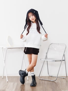 「アイテム（帽子）」を使った、F.O.OnlineStoreさん（キッズ・140cm）の秋コーディネート