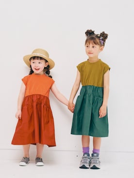 「靴下チラ見せ」｜「アイテム（帽子）」を使った、F.O.OnlineStoreさん（キッズ・110cm）の夏コーディネート