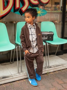 「アイテム（カーディガン/ボレロ）」を使った、F.O.OnlineStoreさん（キッズ・110cm）の冬コーディネート