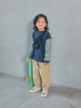 「BREEZE（ブリーズ）のアイテム（Tシャツ/カットソー）」を使った、F.O.OnlineStoreさん（キッズ・110cm）の秋コーディネート