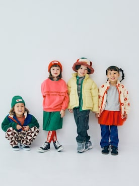 「アイテム（帽子）」を使った、F.O.OnlineStoreさん（キッズ・110cm）の秋コーディネート