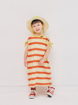 「p.premier（ピードットプルミエ）のイロチ買いしたいカラーリブソックス（ソックス/靴下）」を使った、F.O.OnlineStoreさん（キッズ・110cm）の夏コーディネート