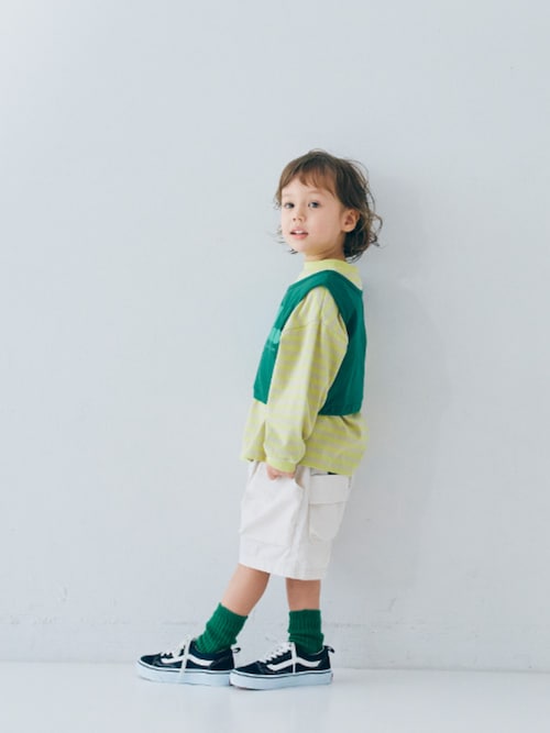 ジュニア対応】ボーダー長袖Tシャツ（Tシャツ/カットソー）｜p.premier