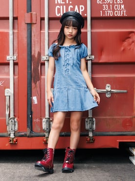 「アイテム（帽子）」を使った、F.O.OnlineStoreさん（キッズ・140cm）の秋コーディネート