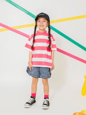 「BREEZE（ブリーズ）の【UVカット】ロゴキャップ（キャップ）」を使った、F.O.OnlineStoreさん（キッズ・110cm）の夏コーディネート