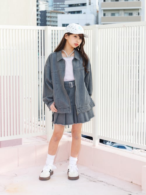 セール】ジップデニムジャケット_セットアップ可（デニムジャケット