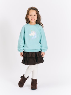 「アイテム（タイツ/ストッキング）」を使った、F.O.OnlineStoreさん（キッズ・110cm）の秋コーディネート